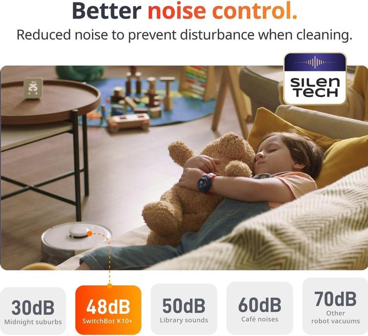Actual product image SwitchBot Mini Robot Vacuum K10+ (Robot vacuum)