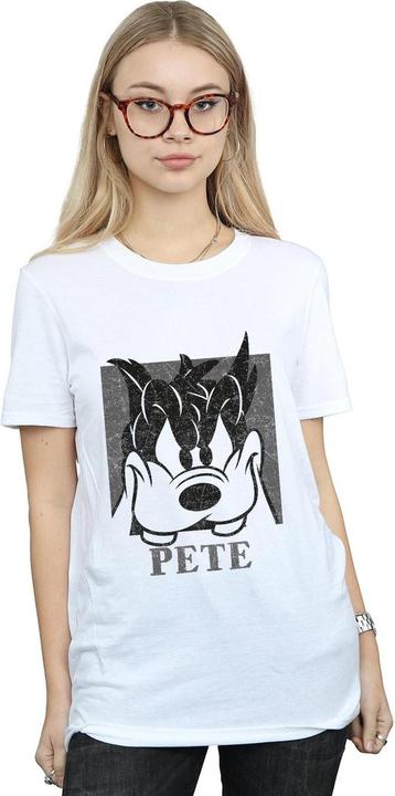 Actual product image Disney Womens/Ladies Pete Cropped Head Cotton Boyfriend T-Shirt (L)