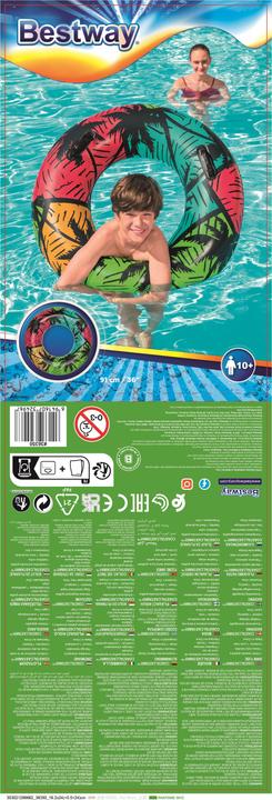 Actual product image Bestway 36350 / 23 Inflatable Toy for Pool & Beach Multicoloured Pattern Floating Tube