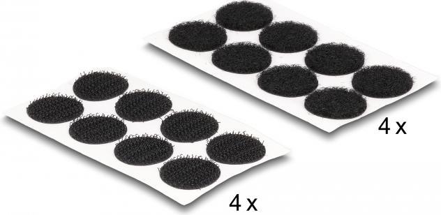 Actual product image Delock Velcro dots, round, self-adhesive, 64 pieces
