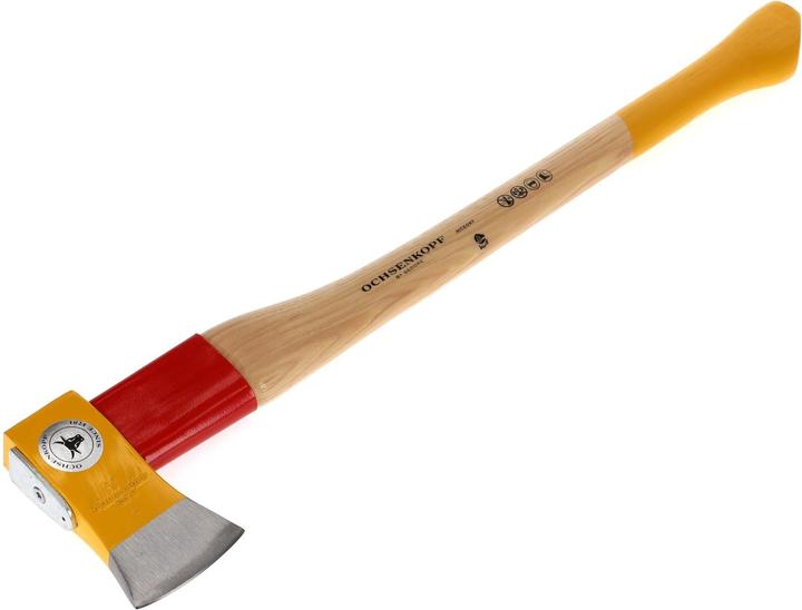 Actual product image Ochsenkopf OX 648 H-1257 SPALT-FIX axe ROTBAND-PLUS with 70cm hickory handle