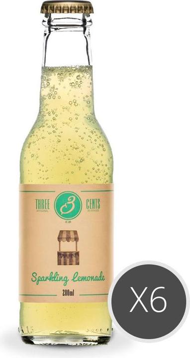 Actual product image Three Cents Sparkling Lemonade (6 x 20 cl)