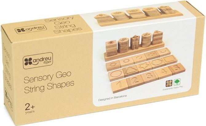 Actual product image Bim-Ba Sensory Geo String Shapes - Sensory Geo String Shapes.shop® Natural (Multilingual)