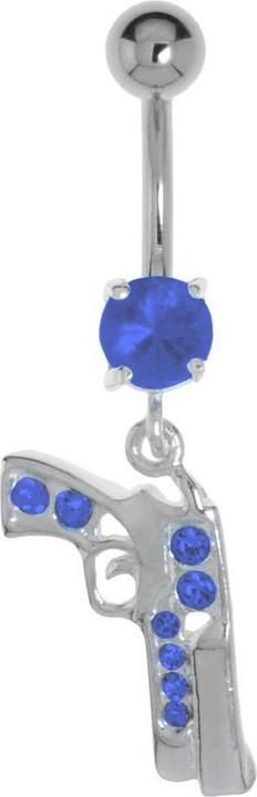 Produktbild Bijouteria Bauchpiercing (Chirurgenstahl 316L, Kristall, Silber 925)