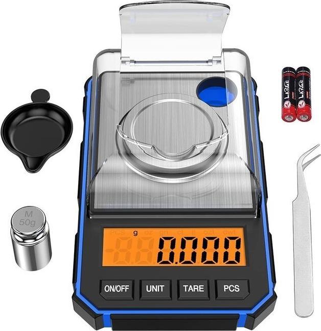 Image du produit Swissdetector Balance digitale en milligrammes - 0.001 g/50 g pour poudre - or - bijoux
