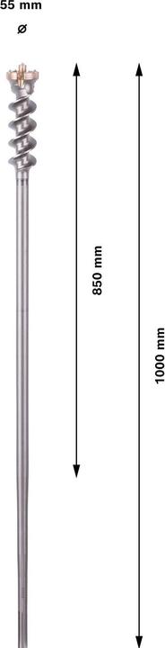 Actual product image Bosch Professional Zubehör PRO SDS max-9 break through drill bit, 55 x 850 x 1000 mm (55 mm)