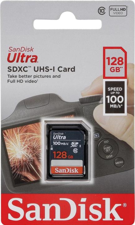 Immagine prodotto SanDisk memory card 128GB SDXC Ultra 100 MB/s (128 GB, SDXC, U3, UHS-I)