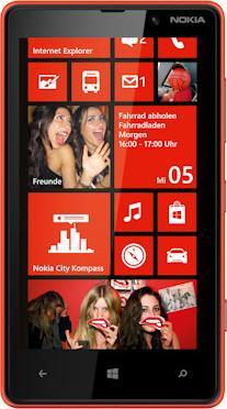 Nokia Lumia 820 (8 GB, Red, 4.30", Single SIM, 8 Mpx, 4G)