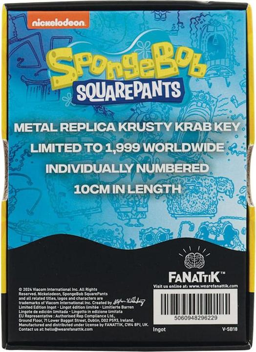 Produktbild Fanattik SpongeBob Schwammkopf Replik Krosse Krabbe Key 24k Gold Plated