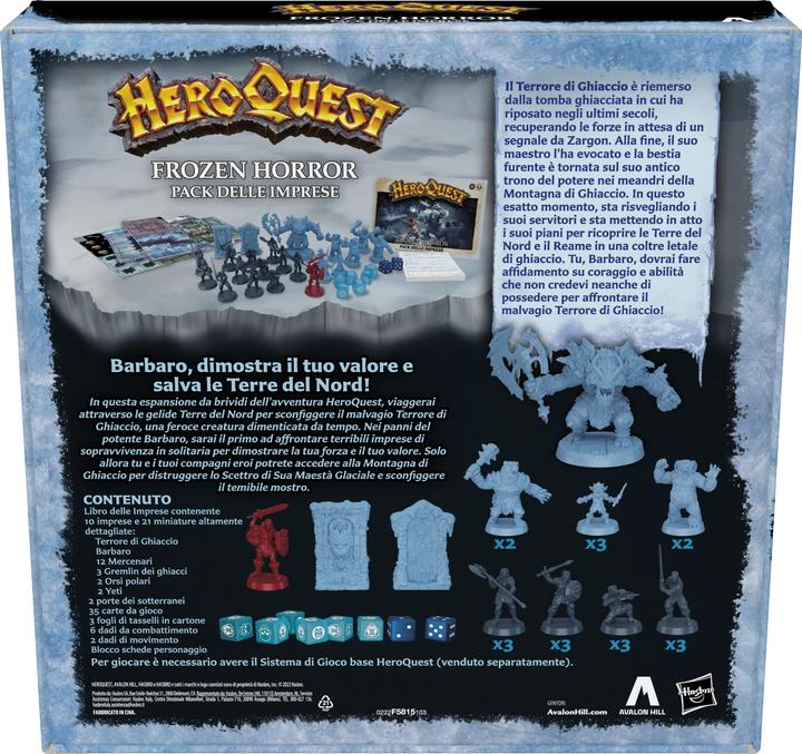 Immagine prodotto Hasbro Avalon Hill, HeroQuest, Frozen Horror, gioco dungeon crawler, gioco da tavolo per adulti, per giocar