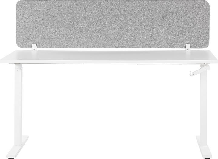 Actual product image Beliani Desk divider light grey 160 x 40 cm WALLY