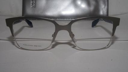 Produktbild Alexander McQueen RX Glasses AMQ 4257 8SN 53 17 140 Matte Silver Black