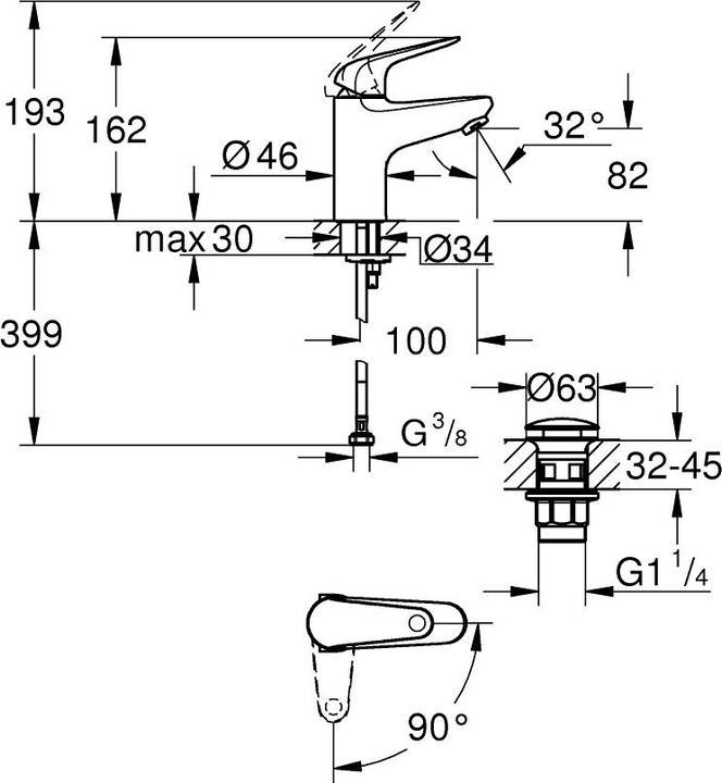 Actual product image Grohe Swift
