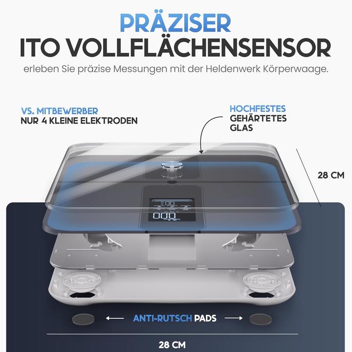 Immagine prodotto Heldenwerk Körperanalysewaage (180 kg)