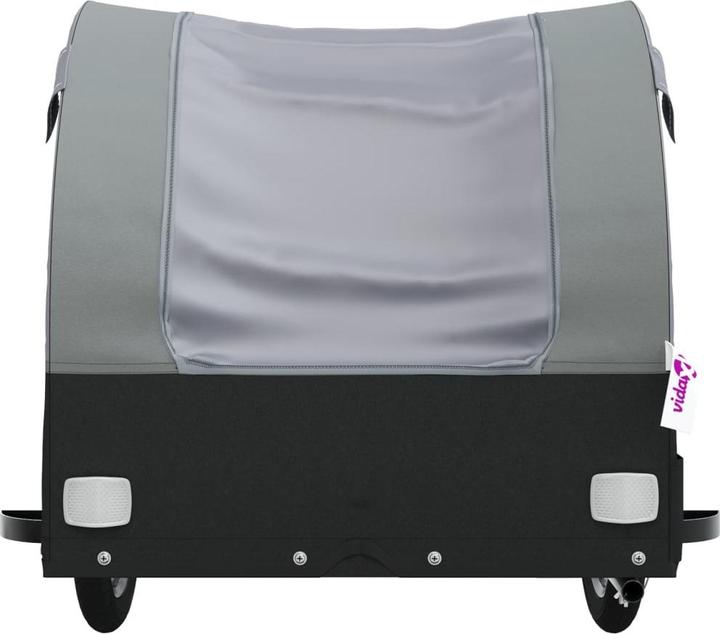 Produktbild VidaXL Fahrradanhänger Schwarz und Grau 45 kg Eisen,Farbe