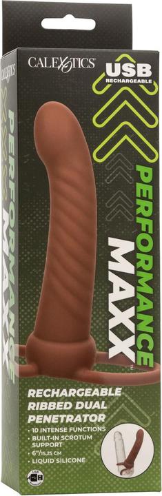 Immagine prodotto CalExotics Penetratore Doppio A Coste Maxx 10 Vibrazioni Marrone