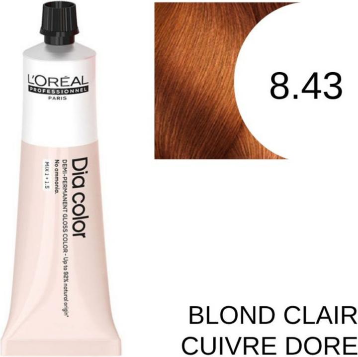 Actual product image L'Oréal Paris Loreal DIA Colour 8.43 Light Blonde Copper Gold 60 ml (8.43 Light blonde copper gold)