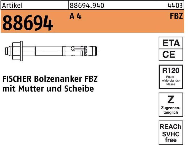 Actual product image Fischer Concrete anchor Thickness (50 pcs.)