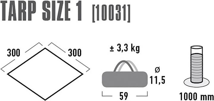 Actual product image High Peak Tarp 1 (Tarp, 3.30 kg)