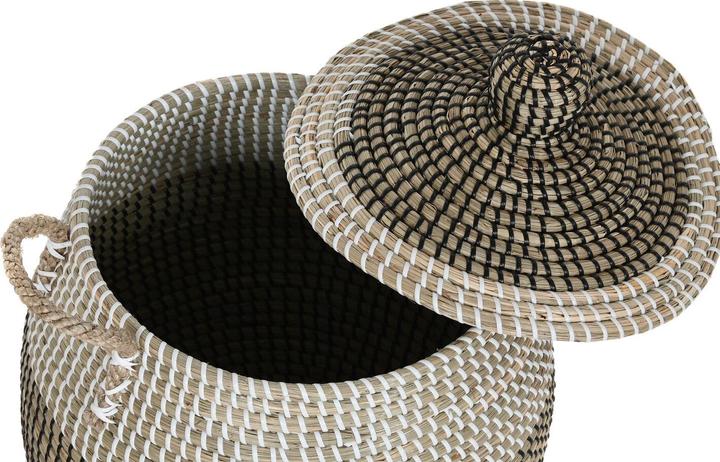 Actual product image Esprit Basket set Home White Black Natural 45 x 45 x 48 cm (2 Pieces) (2 x, 45 x 45 x 48 cm)