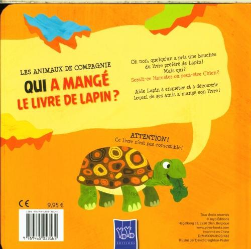 Image du produit Qui a mangé le livre de lapin? : les animaux de compagnie (Français, Collectif, 2025)