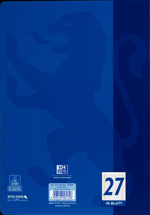 Actual product image Oxford Exercise book (A4, Lined, Hardcover)
