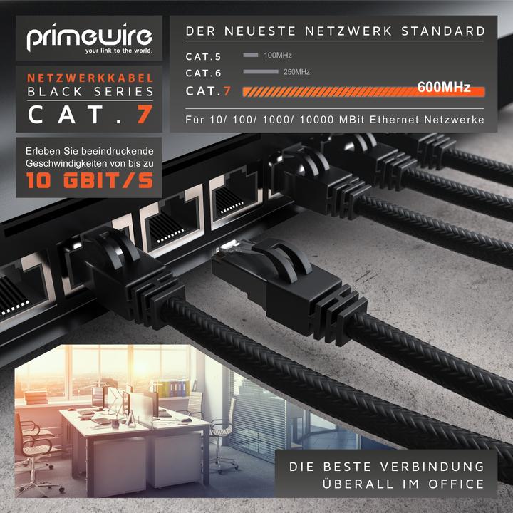 Image du produit Primewire Netzwerkkabel (S/FTP, CAT7, 10 m)