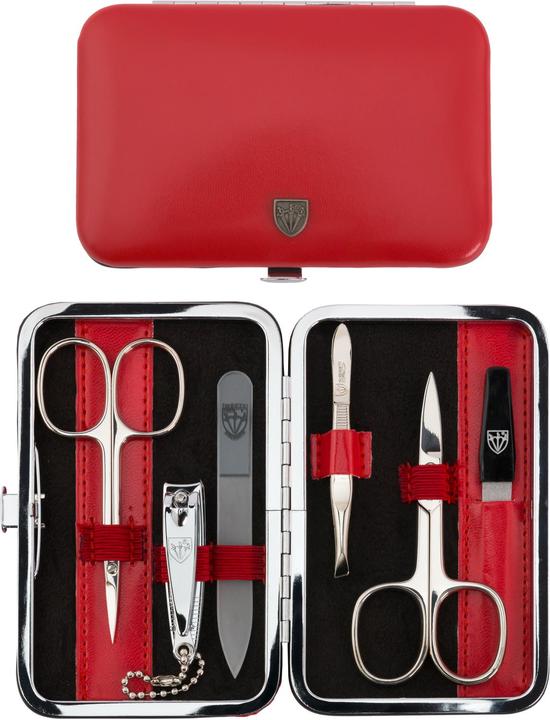 Kellermann Germany Manikuere Etui Nagelset 6tlg Rot Kunstleder