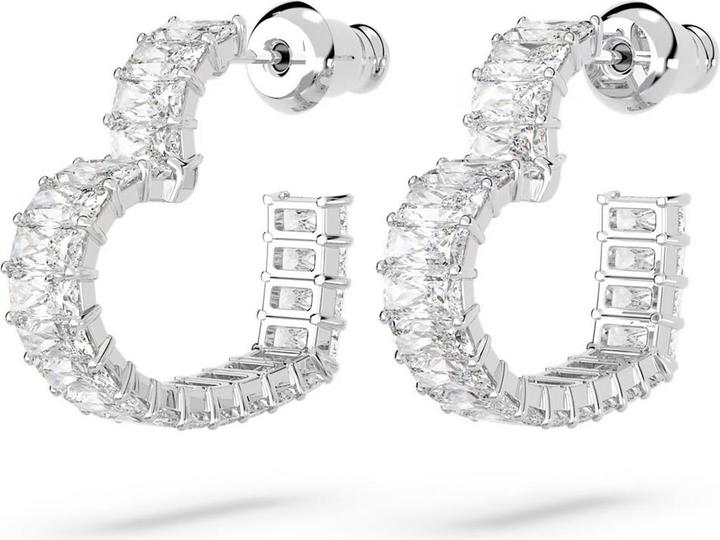 Actual product image Swarovski Matrix Creoles Heart Small White (Swarovski Metal)