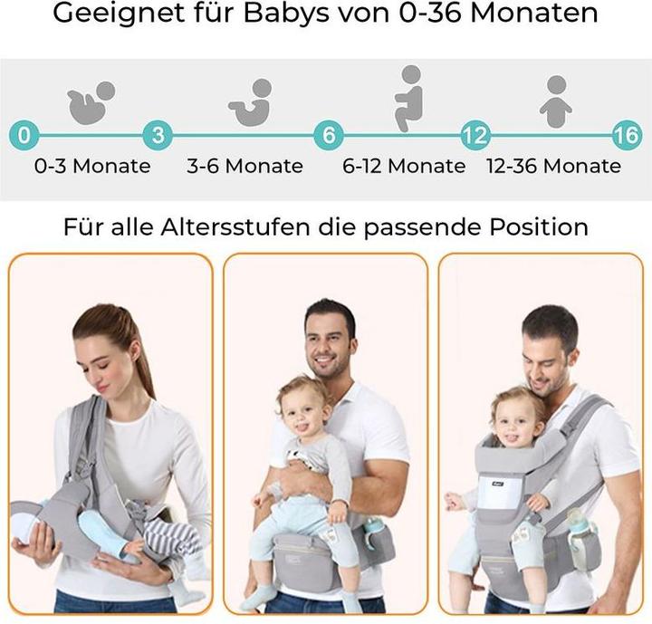 Image du produit Hermex Porte-bébé Porte-bébé pour enfant Siège à la taille Tabouret