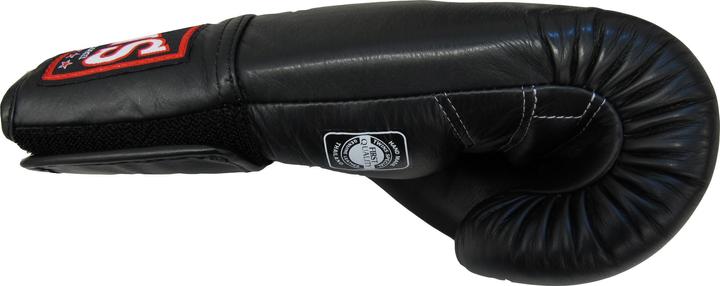 Immagine prodotto Twins Boxhandschuh (Leder, Klettverschluss Kurz schwarz) (16 OZ, Taglia unica)