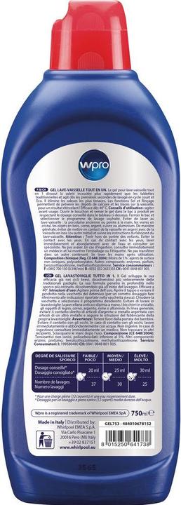 Image du produit Whirlpool Wpro (Gel, 37 Cycles de lavage)