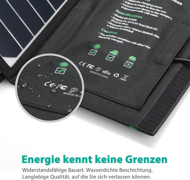 Image du produit RAVPower RP-PC008 Chargeur solaire à double port (16 W)
