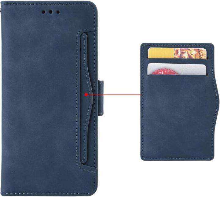 Immagine prodotto Cover-Discount Galaxy A55 - Custodia con molti scomparti per carte di credito blu (Samsung Galaxy A55)