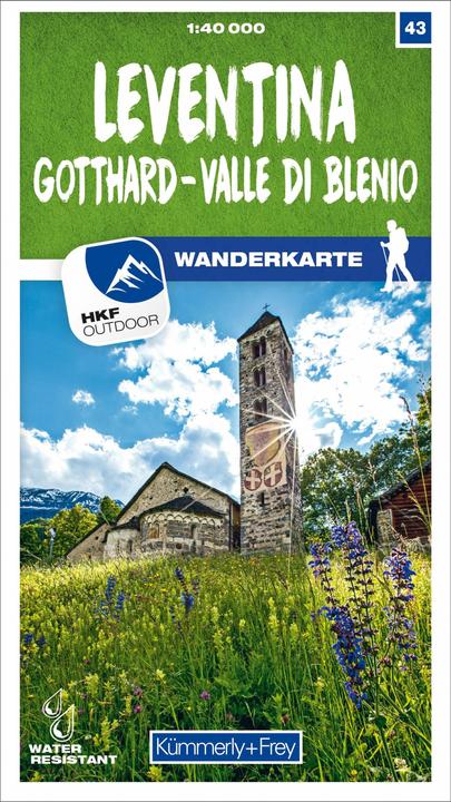 Produktbild Wanderkarte 43 Leventina, Gotthard, Valle di Blenio
