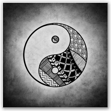 Image du produit Trenddeko Yin et Yang - carré (20 x 20 cm)