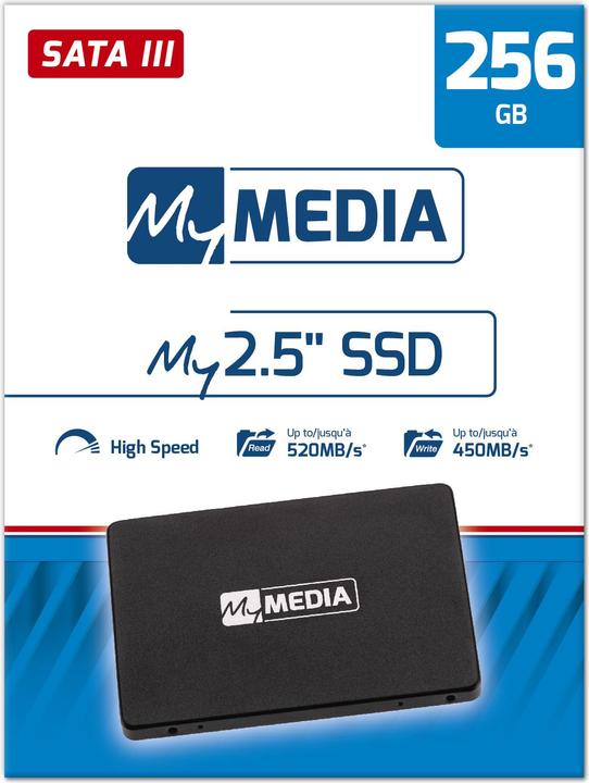 Actual product image Verbatim SSD MYMEDIA, 2.5", SATA-III, 256 GB (256 GB, 2.5")