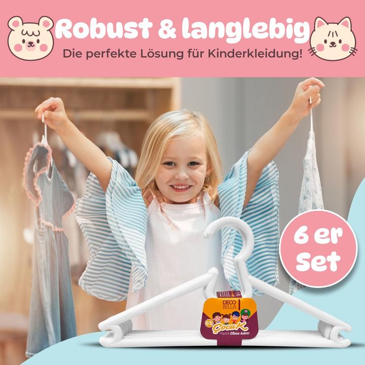 Produktbild DecoBella Kleiderbügel für Baby & Kinder (6 x)