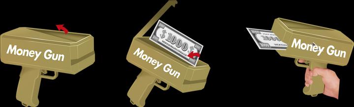 Produktbild Amo Toys Pocket Money - Money Gun Incl. Paper Money 100 pcs (570305)