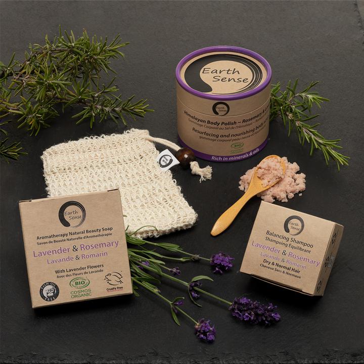 Produktbild Natura Punto 5-teiliges, handgemachtes Spa-Geschenkset Lavendel und Rosmarin (Manicure set)