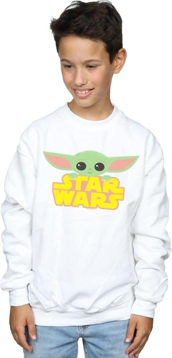Actual product image Star Wars Boys The Mandalorian The Child And Logo Sweatshirt (152, 158)