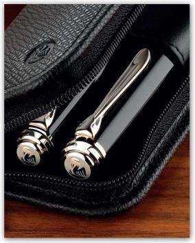 Actual product image Herlitz Grained leather case for two writing instruments