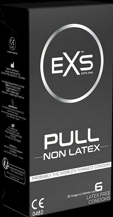 Actual product image EXS Pull: 6 latex-free condoms, ultra-soft and odourless, with peel-off string (6 pcs.)