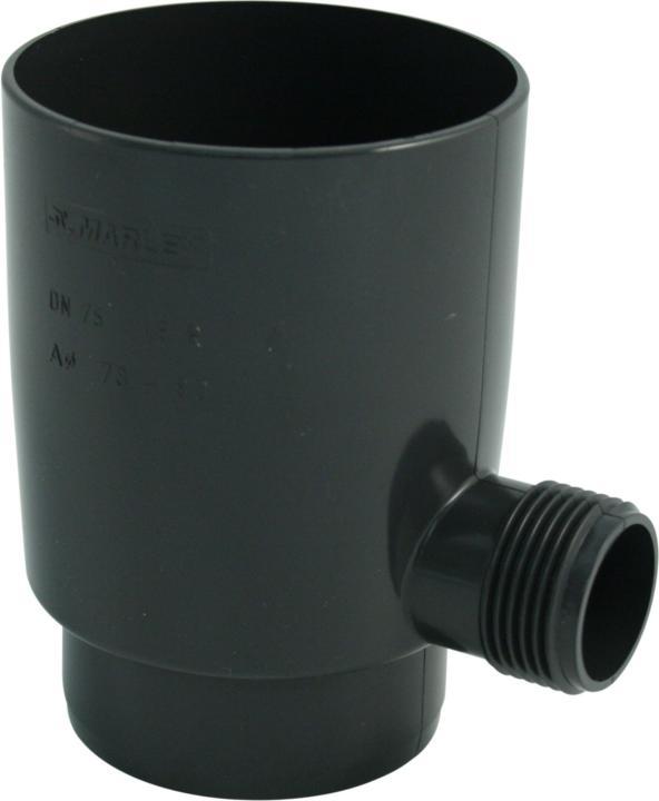 Produktbild House of Marley Marley Regensammler mit Anschluss 1 Aussengewinde Anthrazitgrau RAL 7016 NW 75 mm