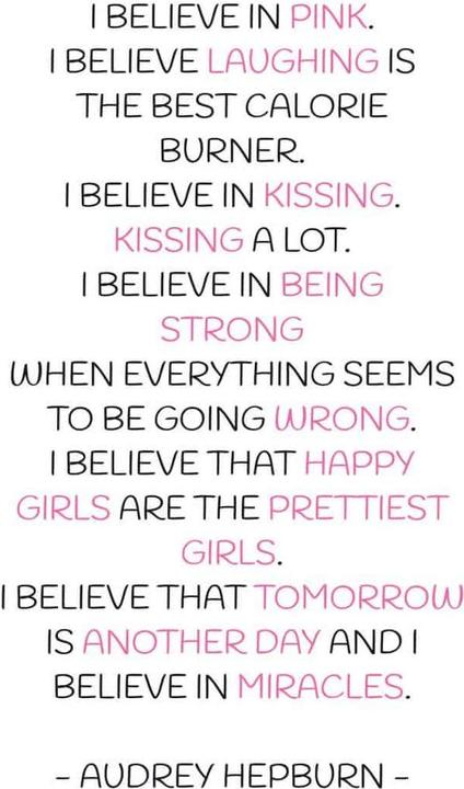 Produktbild Trenddeko I believe in pink - Audrey Hepburn (88 x 150 cm)
