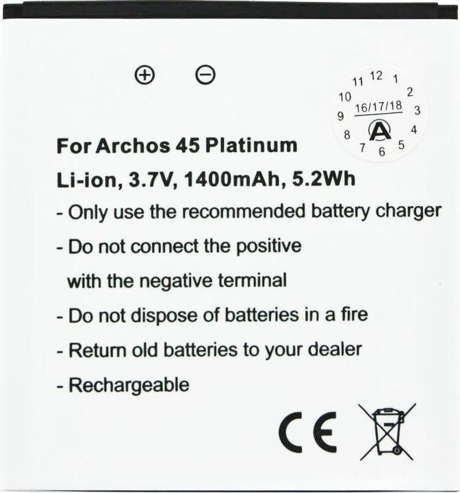 Actual product image AccuCell ARCHOS 45 Platinum, AC1600A