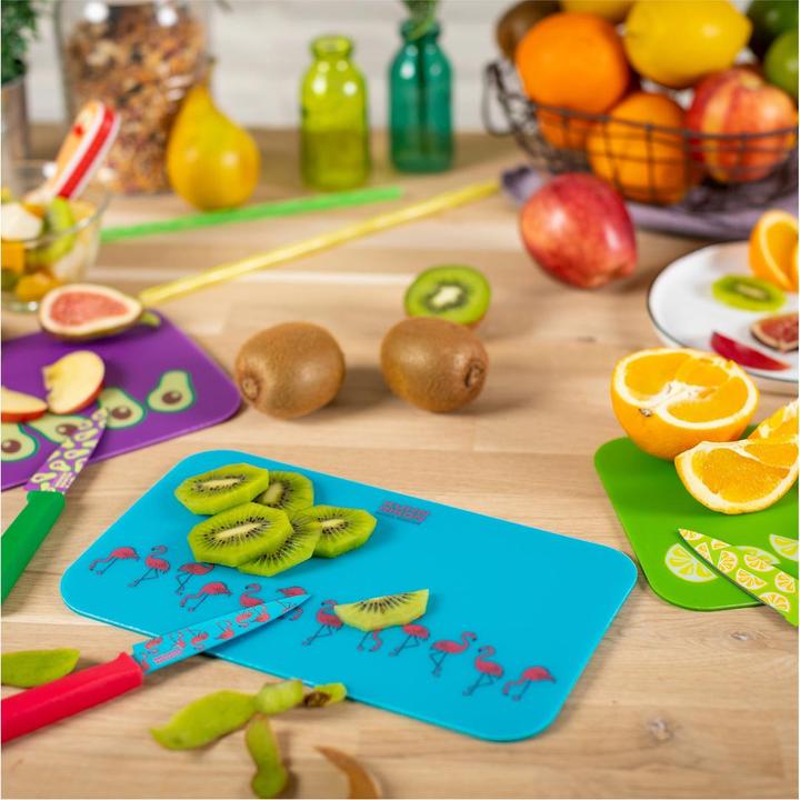 Image du produit Kuhn Rikon COLORI®+ couteau d'office / planche à découper set (Limited Edition Flamingo)