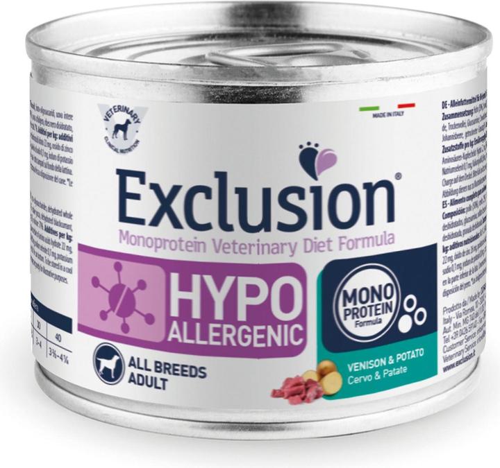 Immagine prodotto Exclusion Cervo ipoallergenico e patate (Adulto, 24 pz., 200 g)