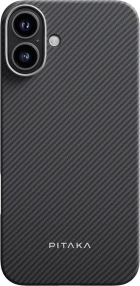 Produktbild Pitaka Magsafe Backcover aus echtem Aramid Black (Apple iPhone 16 Plus)