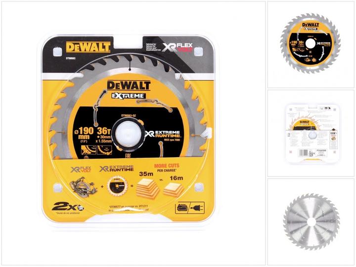 Image du produit DeWalt Lame de scie circulaire pour scie circulaire portative 190/30mm 36WZ/FZ